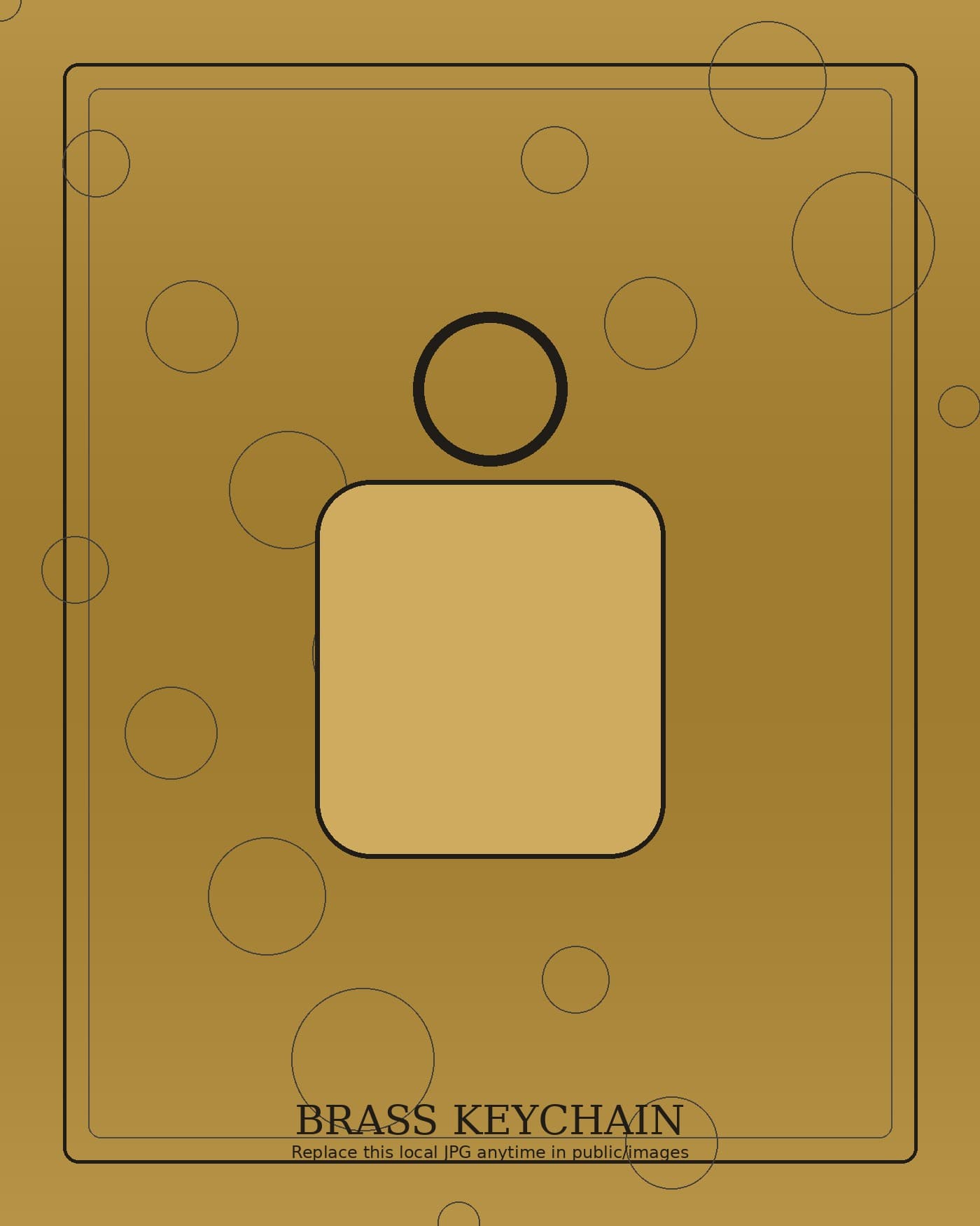 Brass Landmark Keychain
